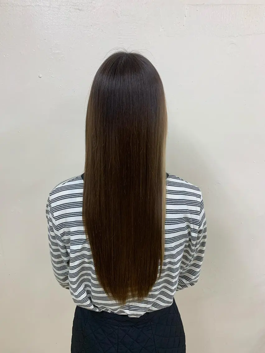 ロング カラー 髪質改善 トリートメント トリートメント ヘッドスパ ヘアセット 🍒韓国暖色ヘア NO.1🍒🪽のヘアスタイル