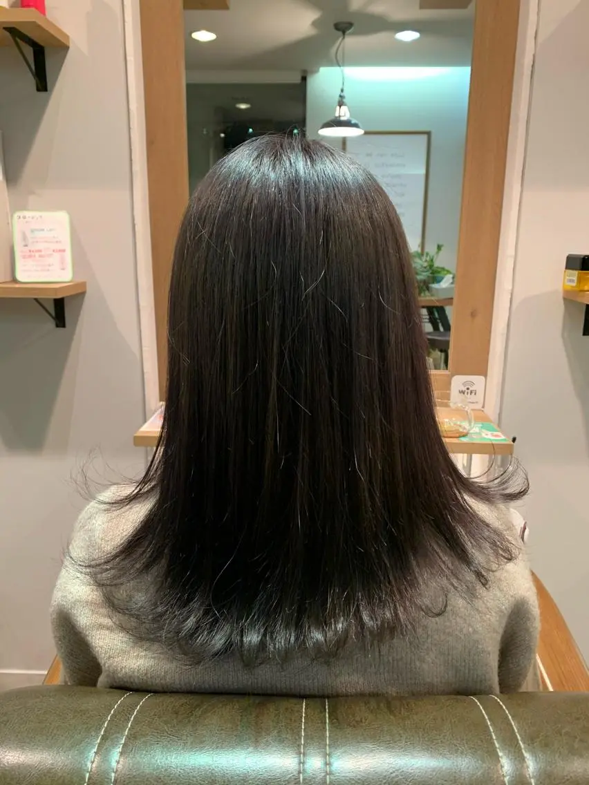 ロング カラー アッシュ ラベンダーカラー ラベンダーアッシュ ツキダテ ユイのヘアスタイル