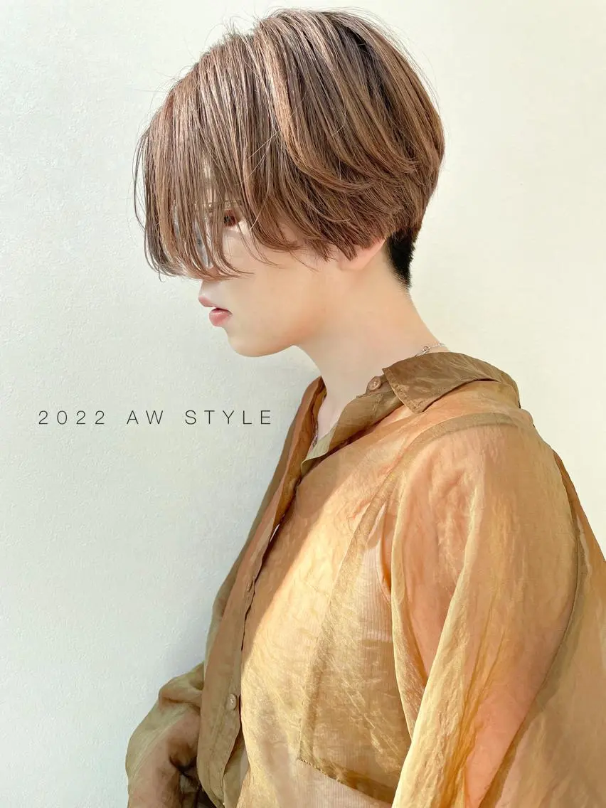 ショート カラー ハンサムショート ショートヘア カット ヘアカラー トリートメント 髪質改善/ブリーチ 田代 龍我のヘアスタイル