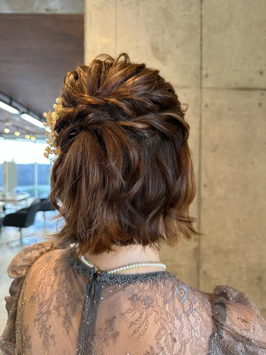ショート ヘアアレンジ 🎀ヘアセット/艶髪 /はやしほのか🎀のヘアスタイル