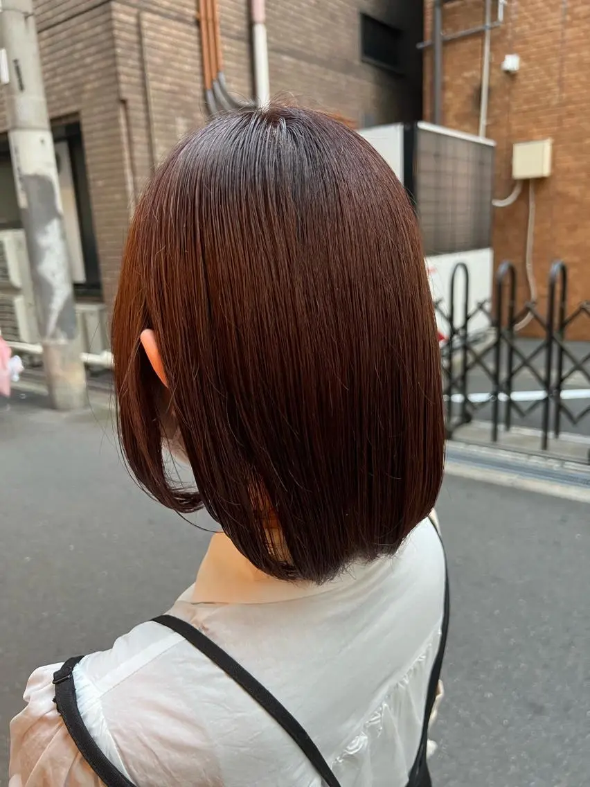 ショート ボブ 髪質改善ストレート Kantaのヘアスタイル