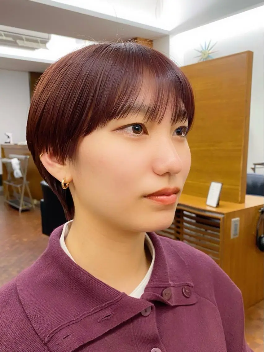 ショート カラー 似合わせレイヤー/ ケアパーマ/高倉のヘアスタイル