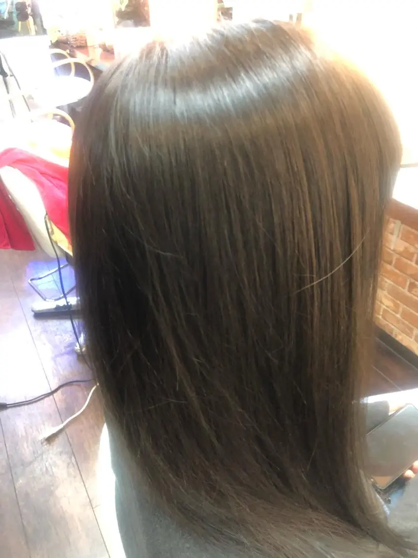 セミロング カラー パーマ 桧山 真のヘアスタイル