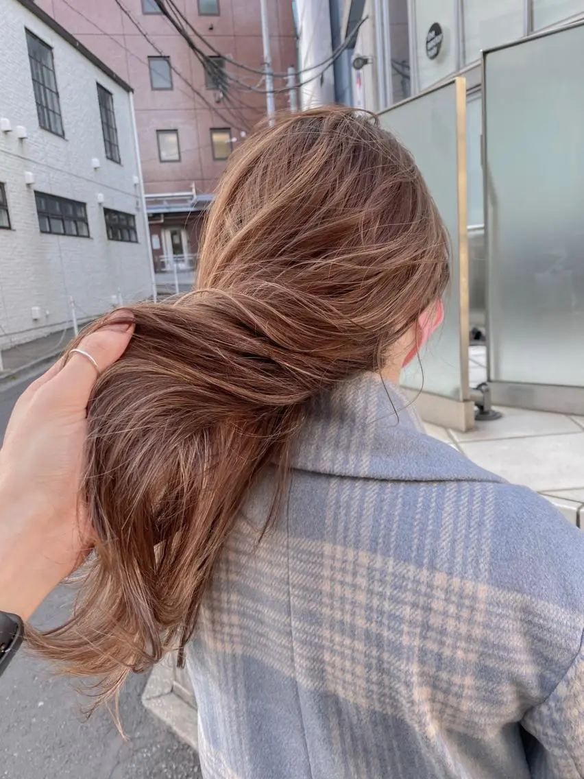 ミディアム カラー ダブルカラー ハイライトカラー 外国人風カラー ハイライト カット ヘアカラー トリートメント 海外デザイン🇺🇸 石渡諒太のヘアスタイル