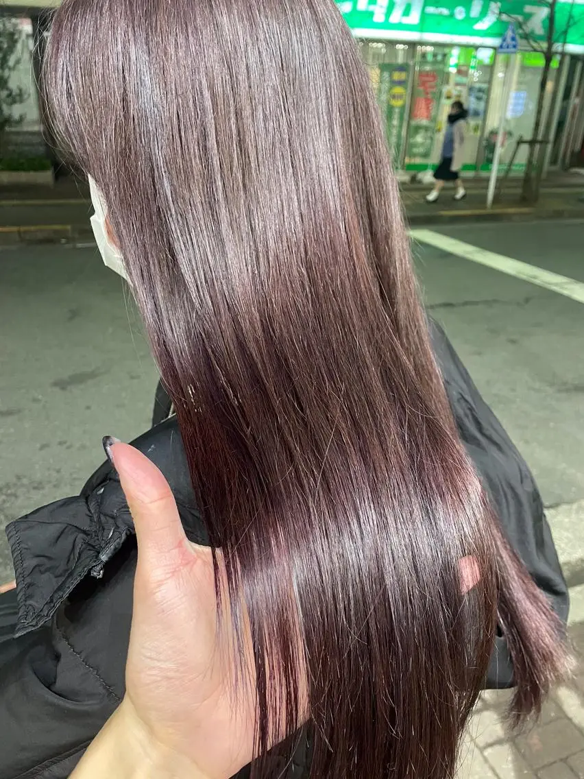 ロング カラー 🫧ダメージレス🫧 カラー&縮毛矯正のヘアスタイル