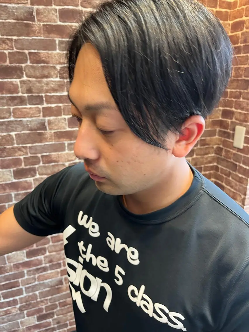 ショート メンズ メンズハイライト メンズパーマ ケアカラー ピンクブラウン ボブ 久木原 ゆりのヘアスタイル