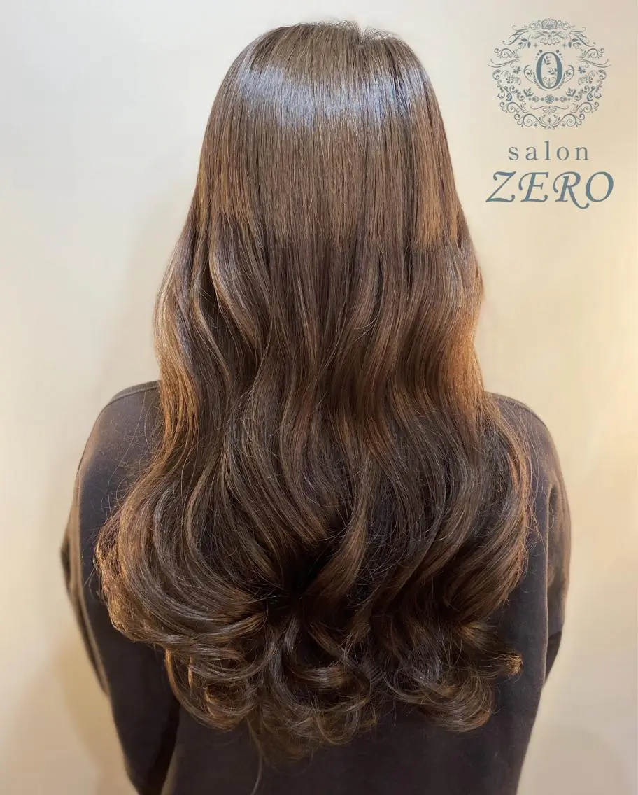 セミロング カラー ヘアアレンジ ヨシンモリ 韓国風ヘア エクステ Hair Make Salon ZEROのヘアスタイル