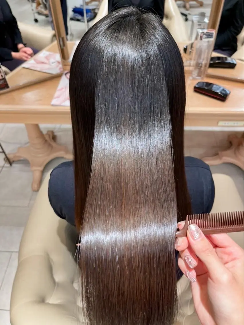 パーマ 髪質改善 ストレートパーマ カット 縮毛矯正 トリートメント 富永 美玖のヘアスタイル