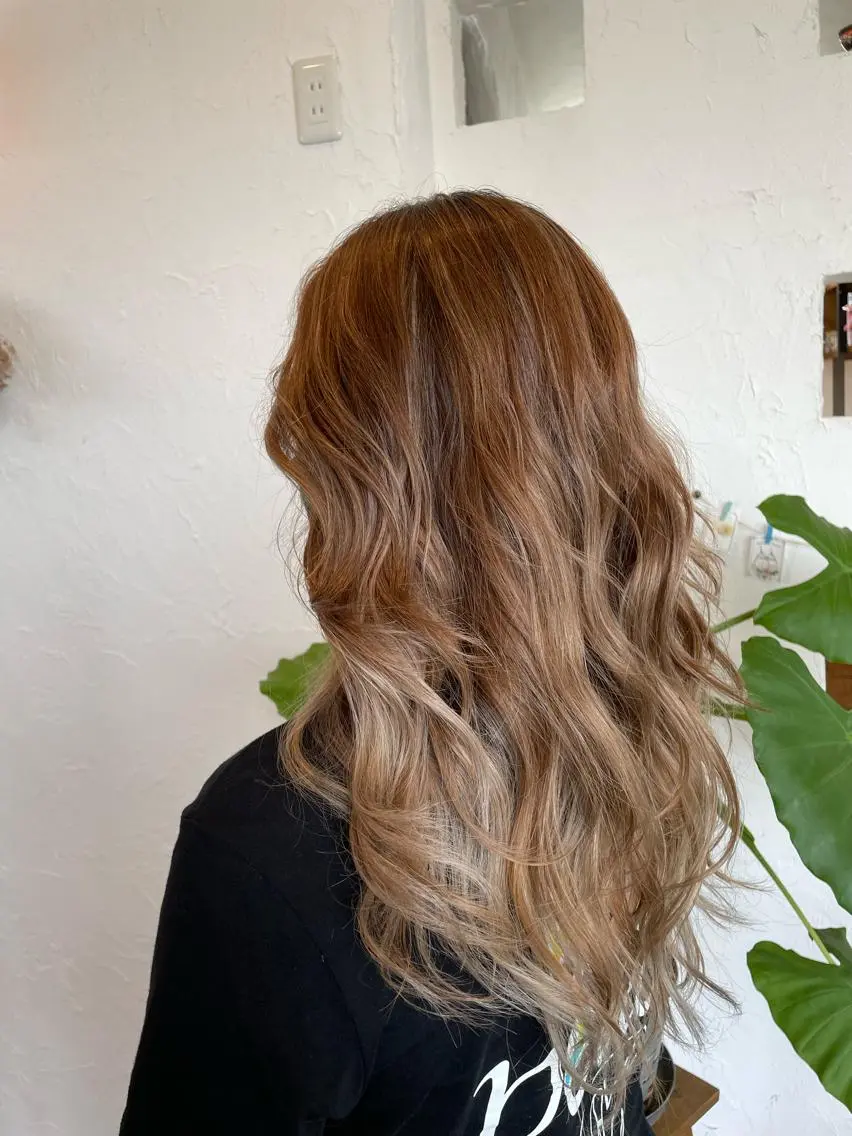 ロング カラー ヘアカラー 🌸小掛🌸 豊橋外国人風カラーのヘアスタイル