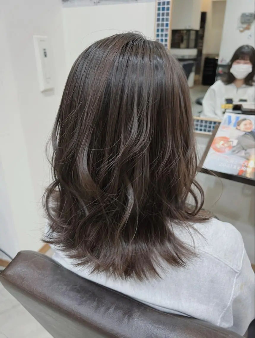 ミディアム カラー ブリーチ ケアブリーチ 透明感カラー デザインカラー ダブルカラー カット ヘアカラー トリートメント 五反田 美容院☆張 明星☆韓国ヘアのヘアスタイル