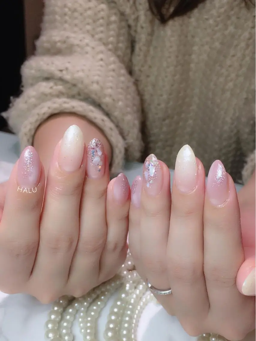 ネイル キラキラネイル HALU ハルのネイルデザイン