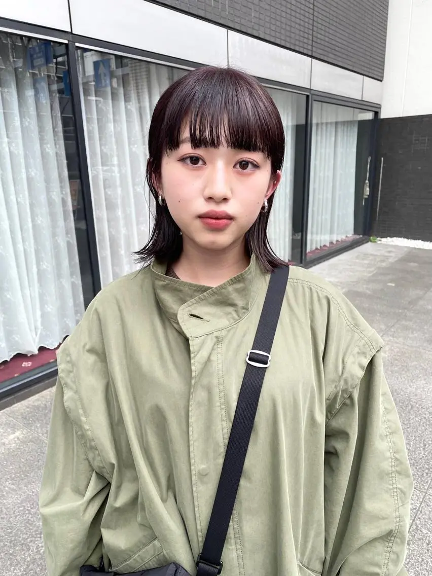 ミディアム カラー パーマ ヘアアレンジ メンズ キッズ ネイル マツエク・マツパ アイブロウ tatsumi/ボブ ウルフ/レイヤーのヘアスタイル