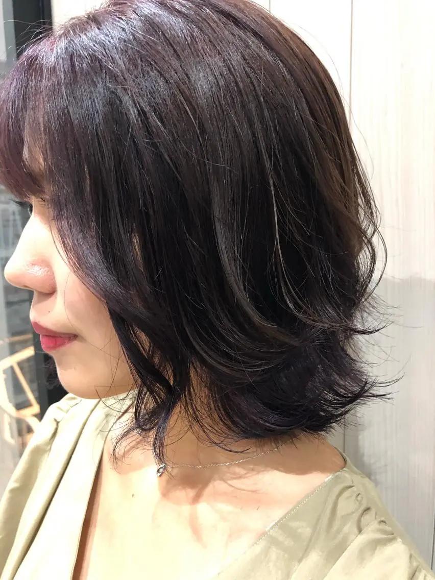 ミディアム アッシュ カット ヘアカラー トリートメント NAKAGAWA YUICHIのヘアスタイル