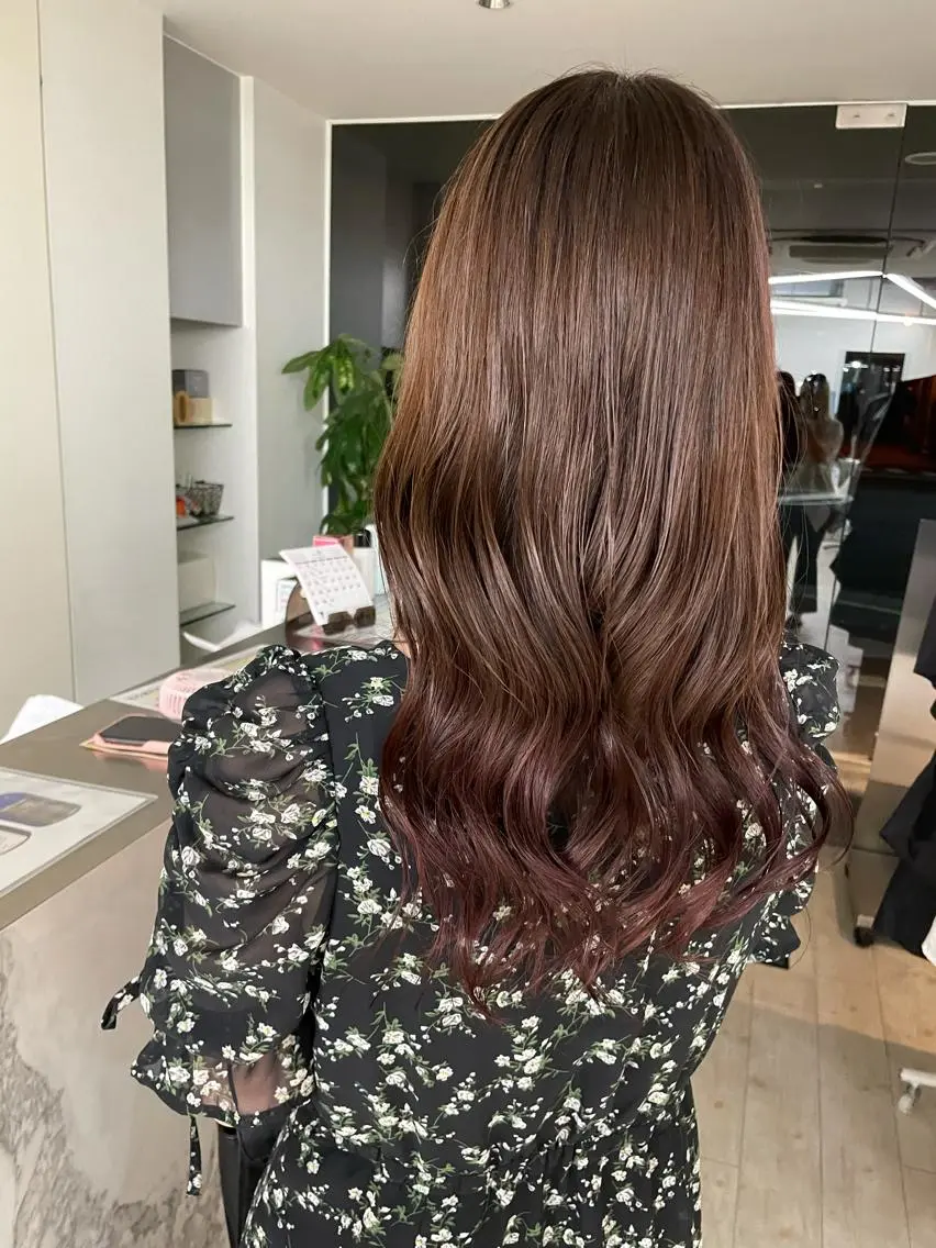 ロング パープルカラー 心斎橋/海外レイヤー 募集中三好玲奈のヘアスタイル