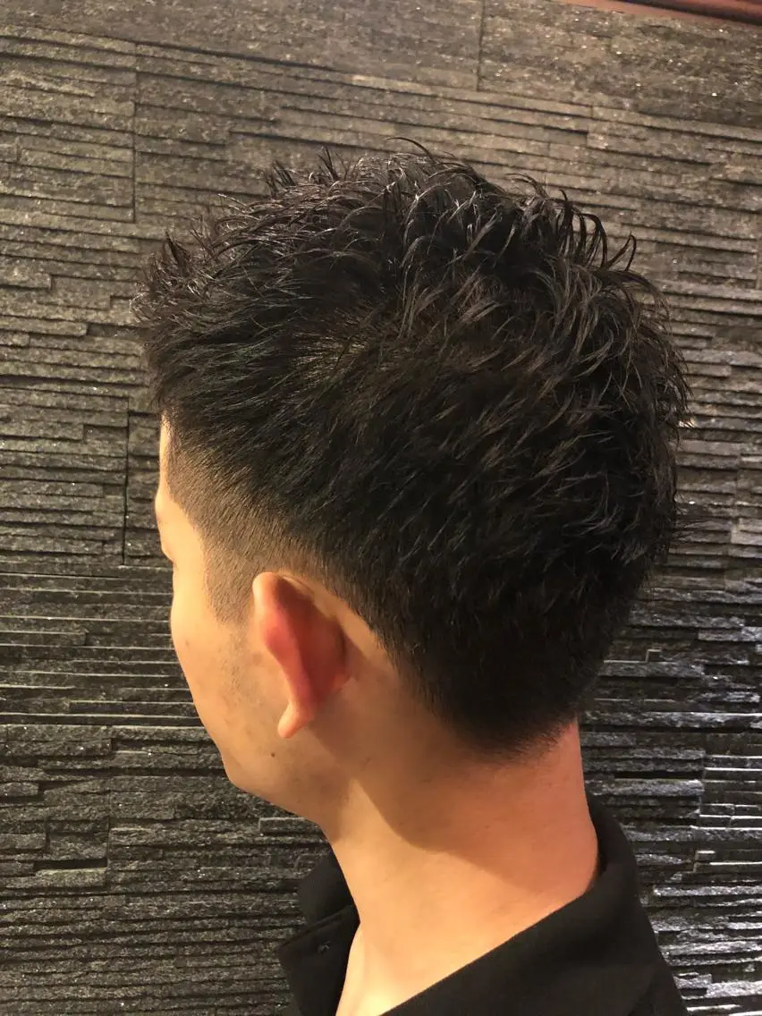 ショート パーマ メンズ 木村 りきのヘアスタイル