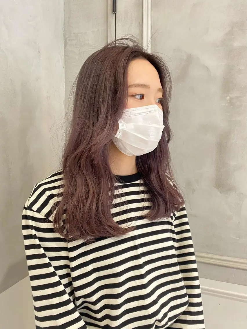 ロング ヘアカラー トリートメント ヘアセット 🎀韓国レイヤー 🇰🇷mireiのヘアスタイル