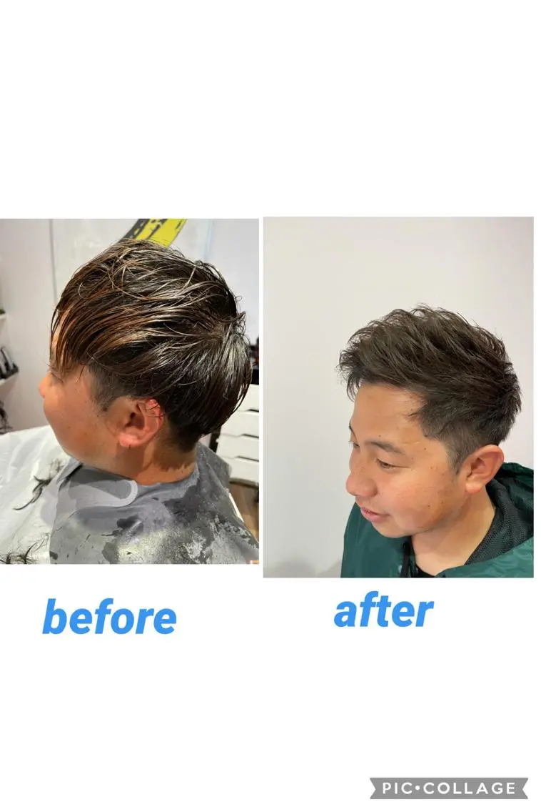 カラー メンズ メンズブリーチ ブリーチ ブリーチなしカラー カット パーマ 長屋 裕也のヘアスタイル
