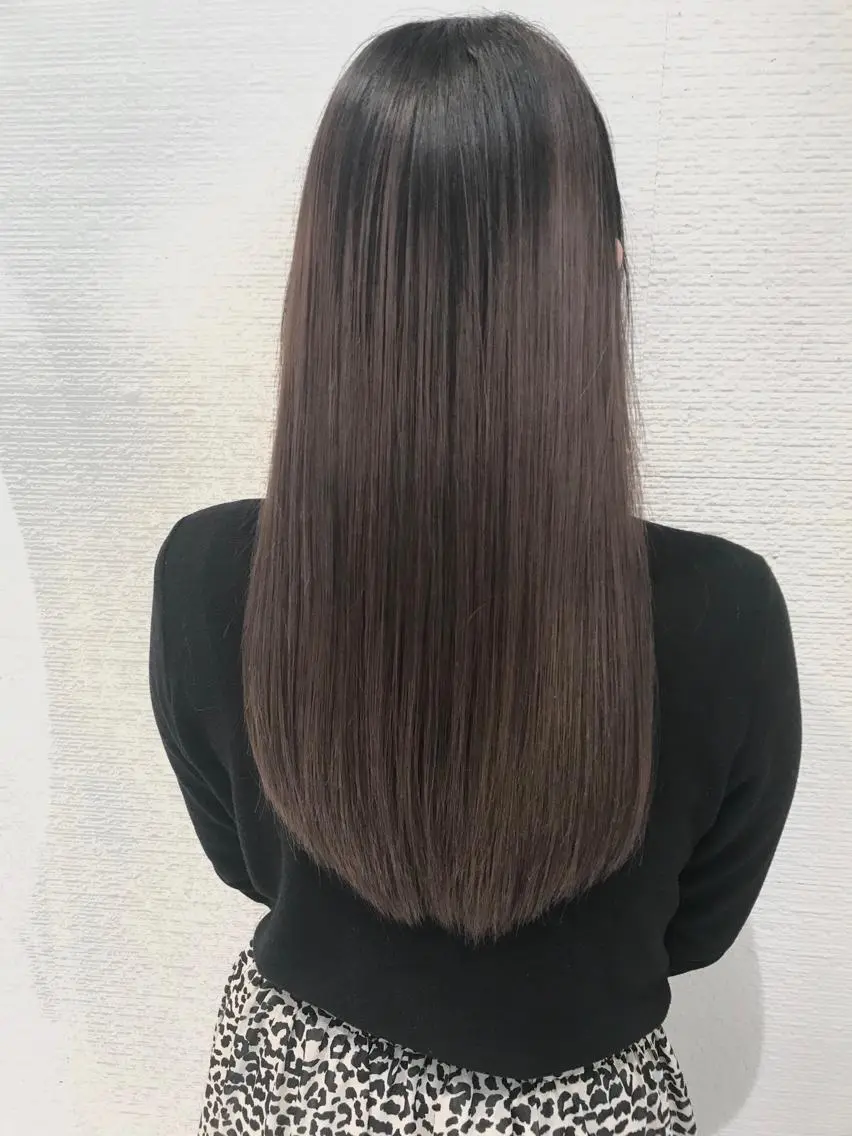 セミロング 髪質改善 縮毛矯正 清野 大のヘアスタイル