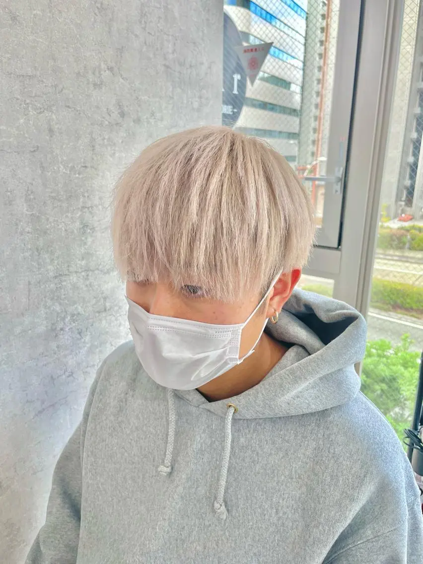 ショート カラー パーマ ヘアアレンジ メンズ キッズ ネイル マツエク・マツパ アイブロウ メンズバレイヤージュ メンズブリーチ メンズハイライト メンズインナーカラー メンズ韓国風 エビスザキレン／メン ズ／心斎橋🌳のヘアスタイル
