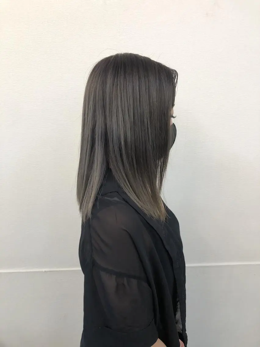 ミディアム カット ヘアカラー 縮毛矯正 トリートメント IN∞hair/ インヘアー/下伊福店のヘアスタイル