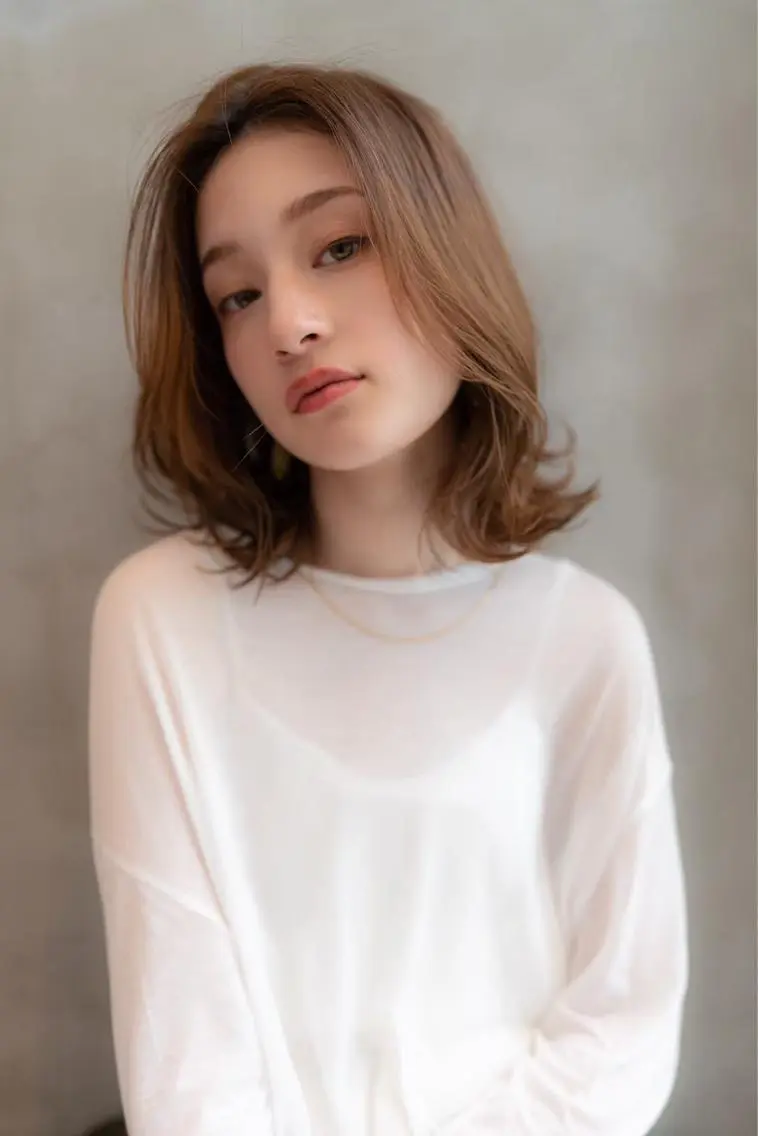 ミディアム カラー カット ヘアカラー トリートメント 🉐レイヤー/塩見 弘樹🉐渋谷のヘアスタイル