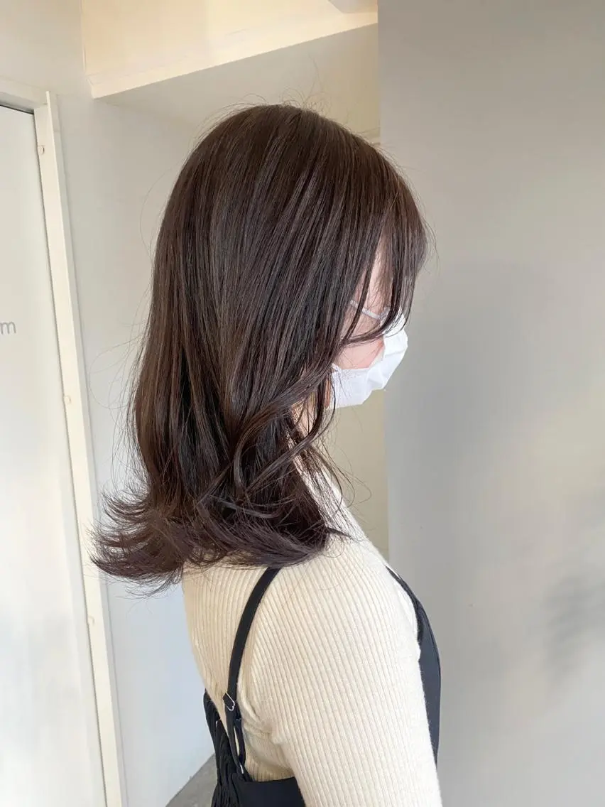 ミディアム カラー ヘアアレンジ グレージュ ヘアカラー ボブ /ニュアンス/ satomi🧸💖のヘアスタイル