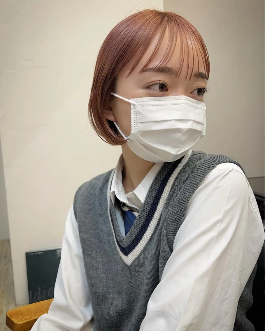 ショート カラー ピンクカラー テトネ タカシのヘアスタイル