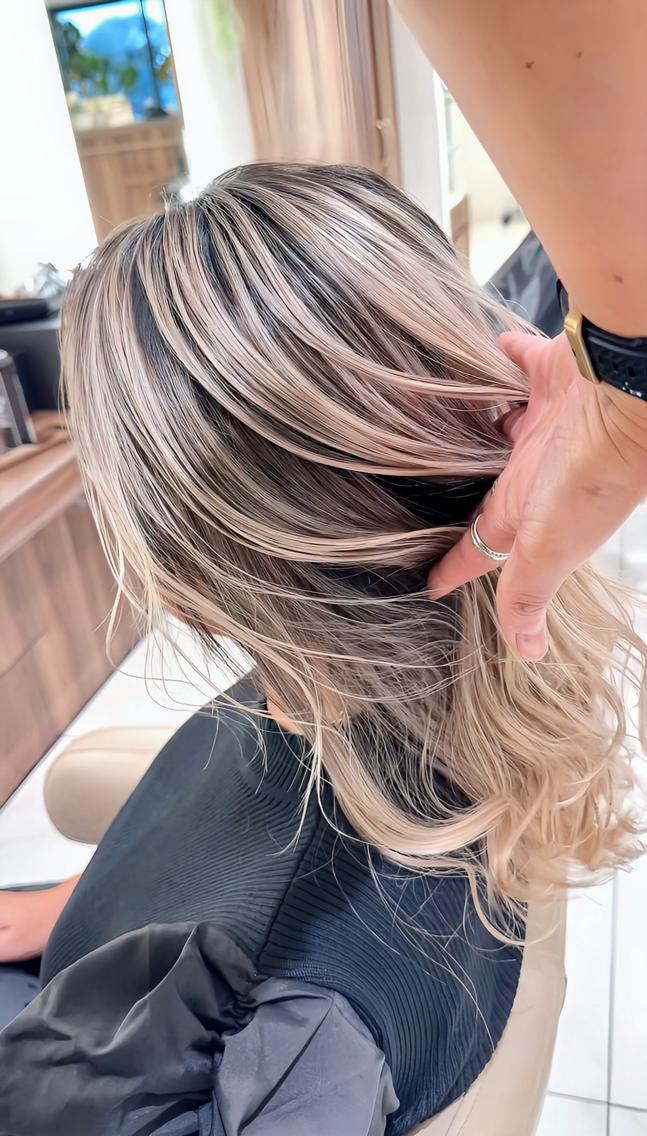 ロング カラー バレイヤージュ 髪質改善 レイヤーカット カット ヘアカラー トリートメント 山崎俊輔/髪質改善 /バレイヤージュのヘアスタイル
