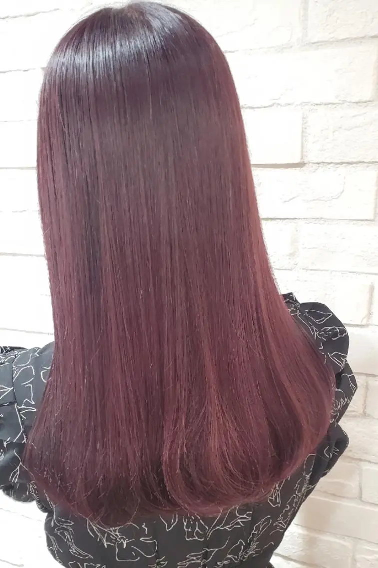 セミロング カラー カシス 透明感カラー イルミナカラー ヘアカラー トリートメント パーソナルカラー 診断🍀マリンのヘアスタイル