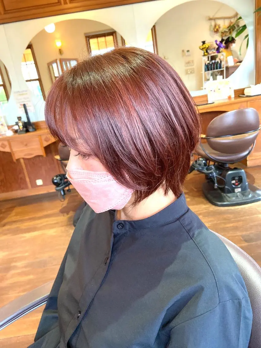 ショート くびれヘア ショートヘア カット ヘアカラー 大良 彩水のヘアスタイル