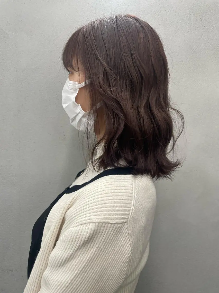 カラー グレージュ ラベンダーカラー ラベンダーグレージュ ラベンダーグレー カット ヘアカラー #tag 田島 純奈のヘアスタイル