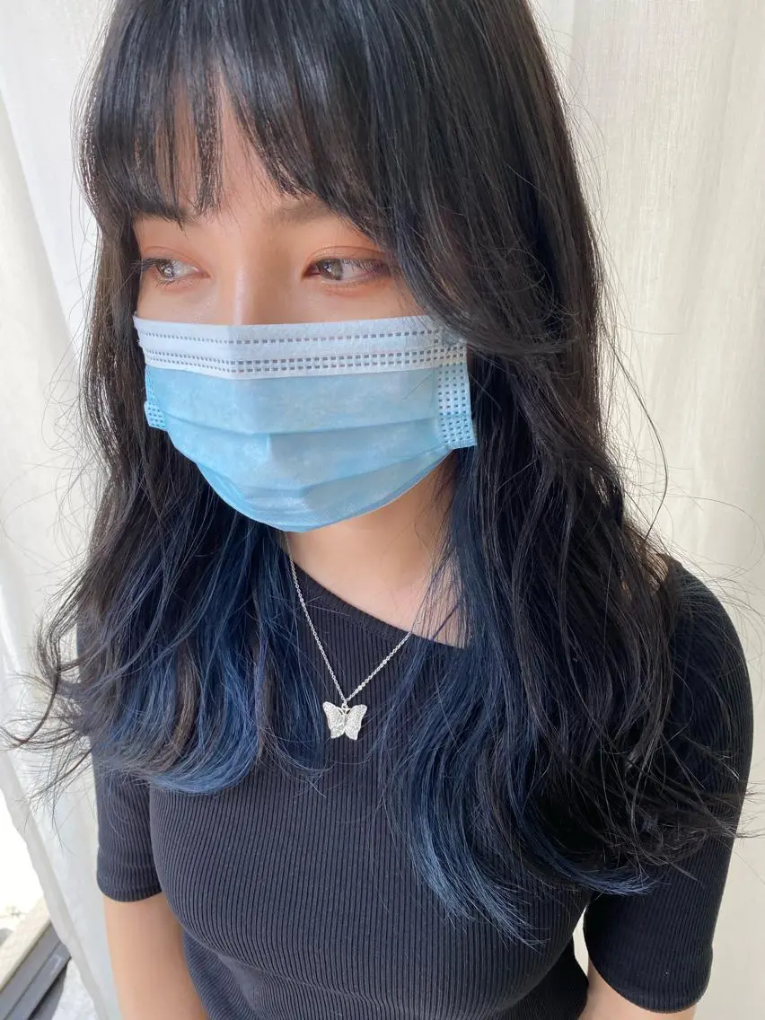 ミディアム カラー インナーカラー カット キタダ ヒロキのヘアスタイル