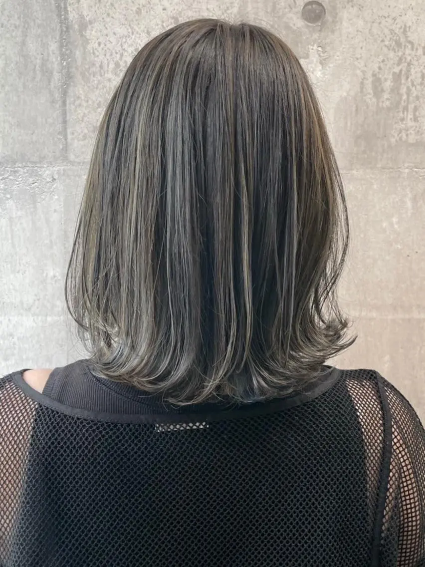 セミロング カラー ダブルカラー グラデーションカラー ハイライトカラー イルミナカラー インナーカラー ヘアカラー トリートメント BUCKS【天王寺】 バックス【駅30秒】のヘアスタイル