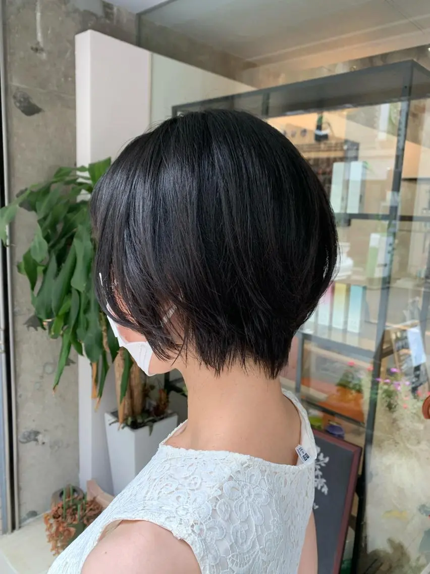 ショート ショートボブ ボブ ショートヘア えんどう みほのヘアスタイル