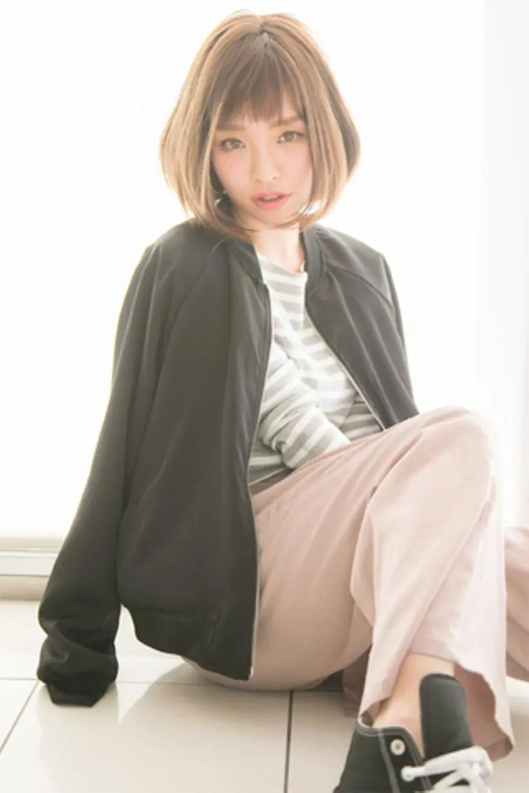ミディアム カラー パーマ 【公式】amble luxe池袋東口🩷のヘアスタイル