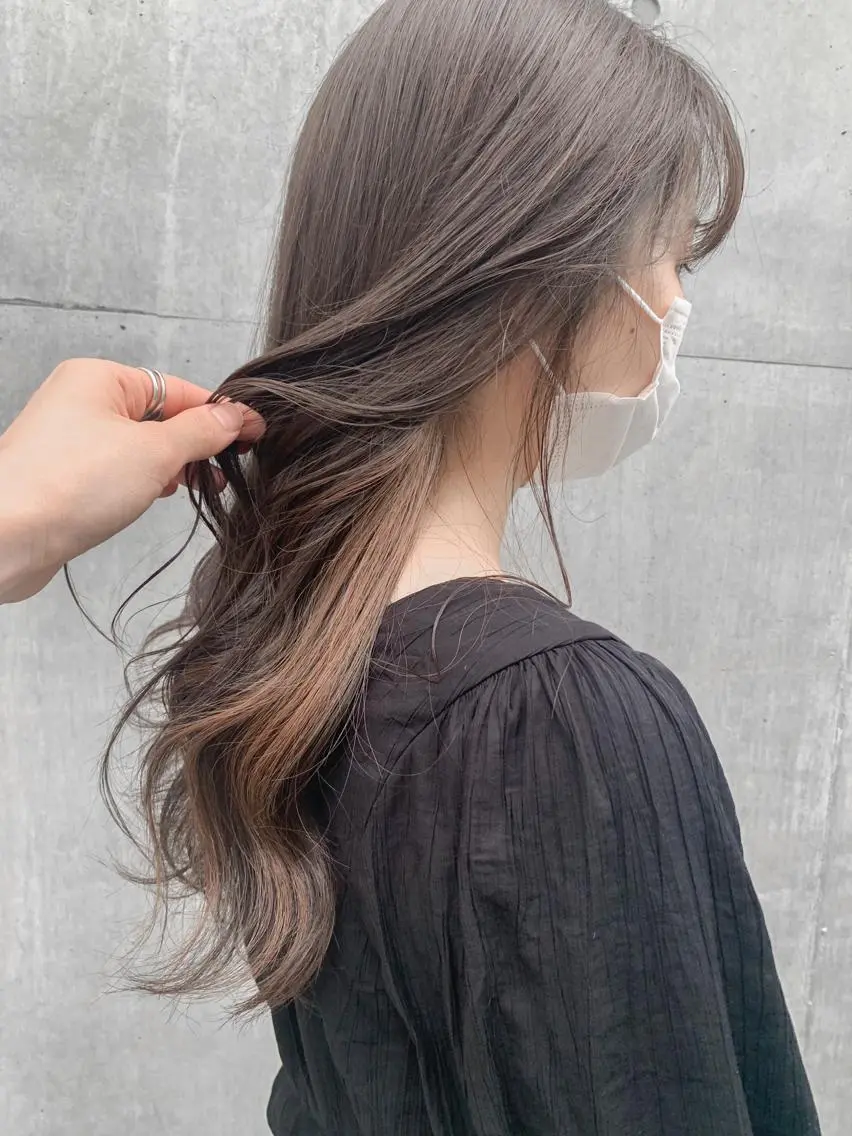 セミロング カラー ヘアアレンジ ヘアカラー トリートメント yuka .のヘアスタイル