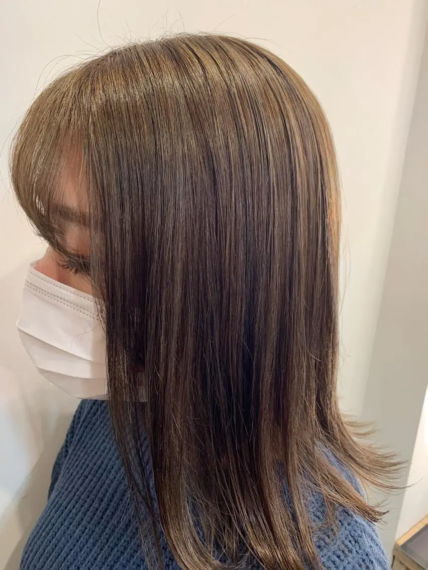 ミディアム ハイライト SATO RISAのヘアスタイル