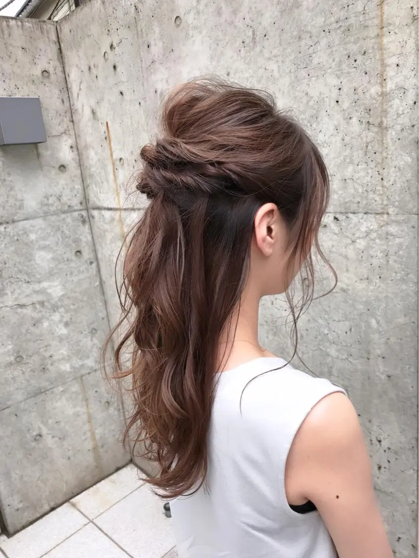 ロング カラー 前田 敬太のヘアスタイル