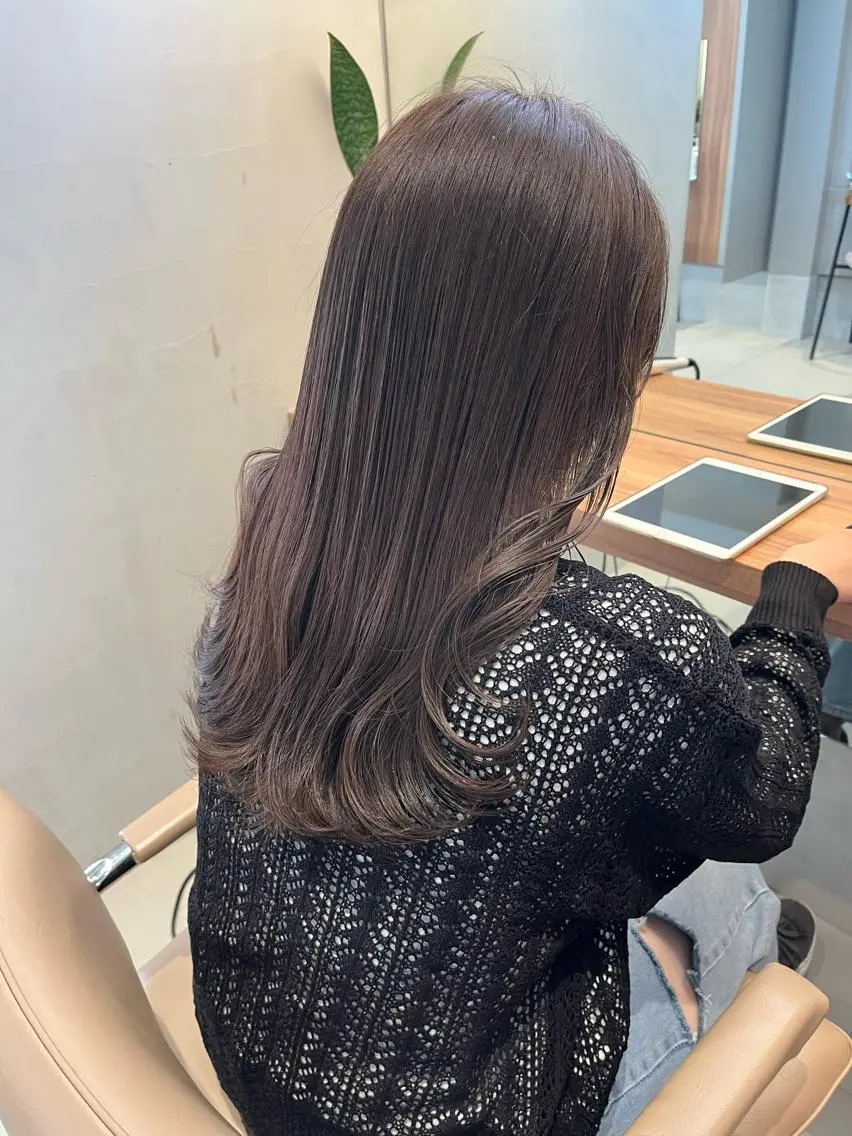 ロング カラー ロング トリートメント 🫒🫒ブリーチなし 艶カラー🫒ヤマシロのヘアスタイル