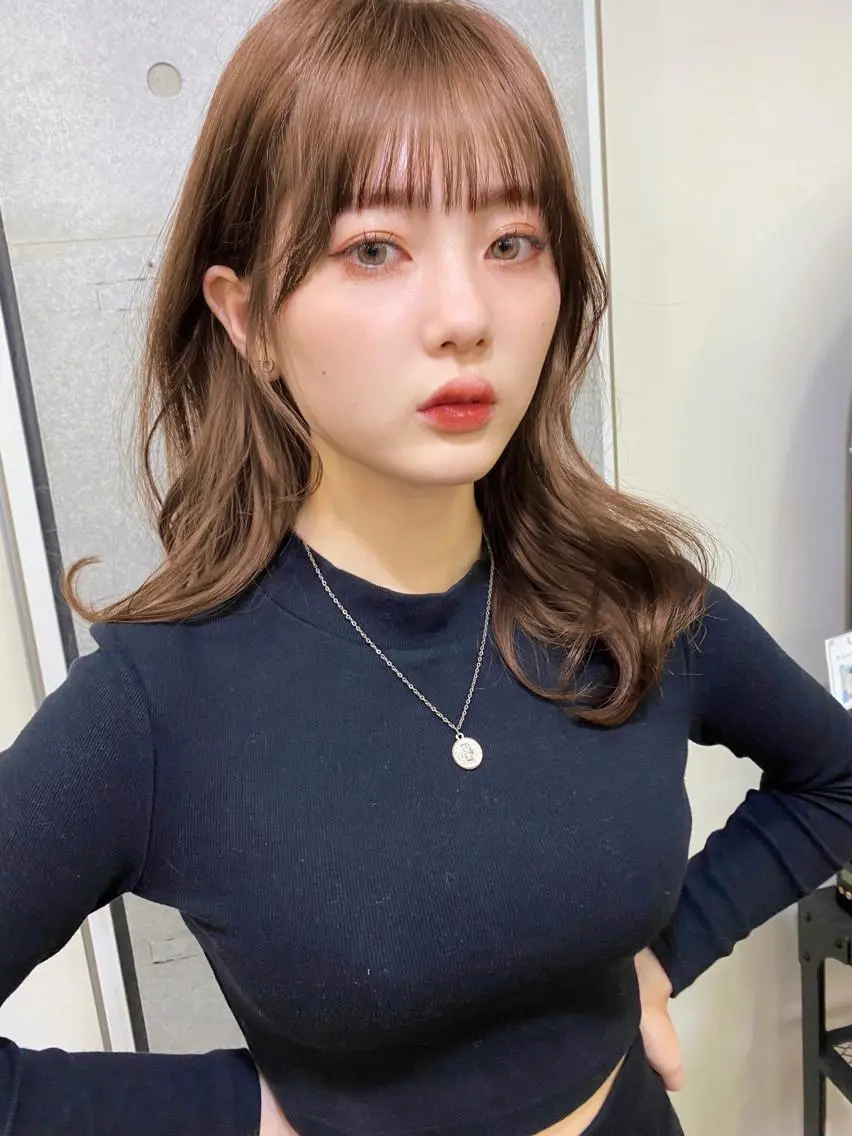 セミロング カラー パーマ 似合わせレイヤー 🇰🇷荒木洋文のヘアスタイル