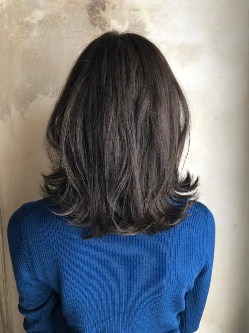 セミロング パーマ セミロングパーマ デジタルパーマ カット パーマ marie-anne 浜松元目店のヘアスタイル