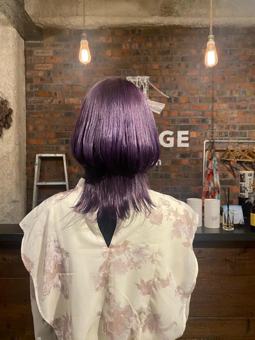 ミディアム ハロウィン ヘアカラー the BRIDGE 加藤みのりのヘアスタイル