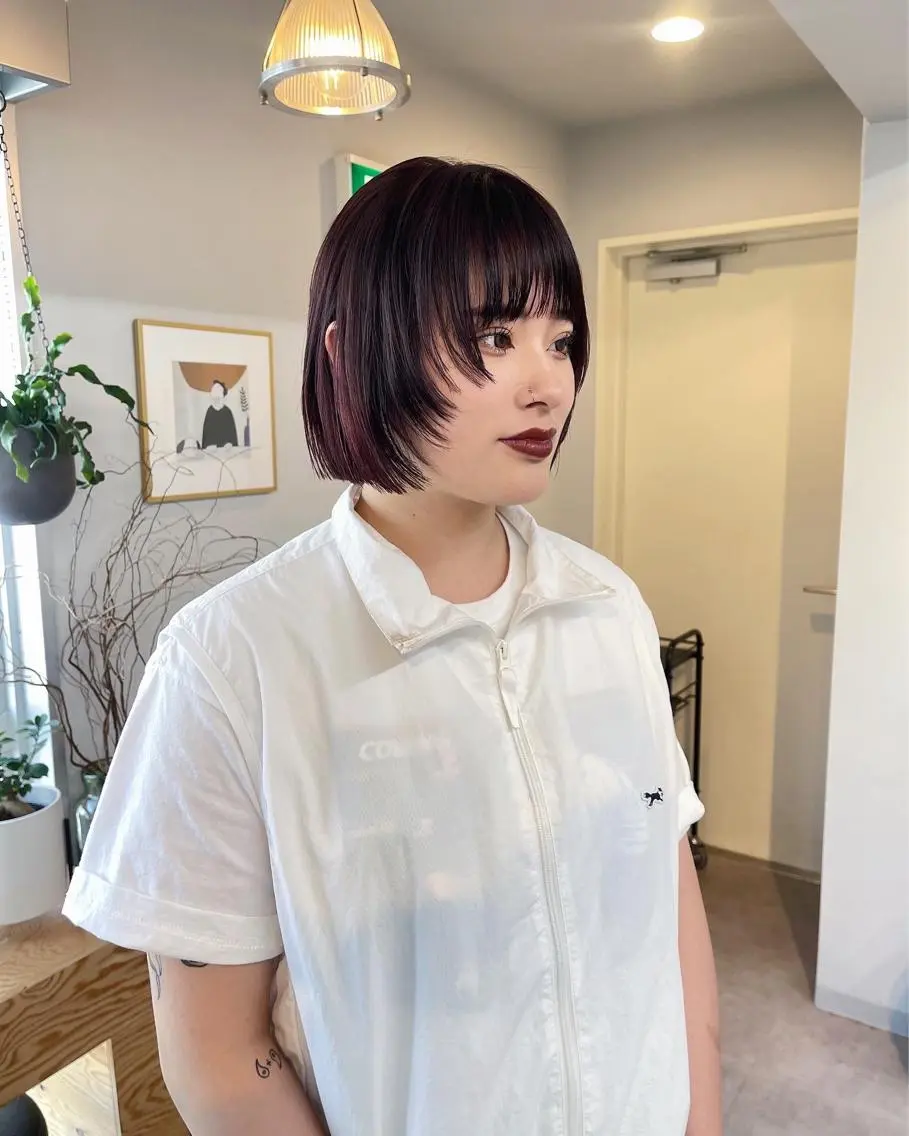 ショート カラー ボブ 顔まわりレイヤー レイヤーカット カット ヘアカラー トリートメント 丁寧なカウンセリング 🌿KENTA🌿のヘアスタイル