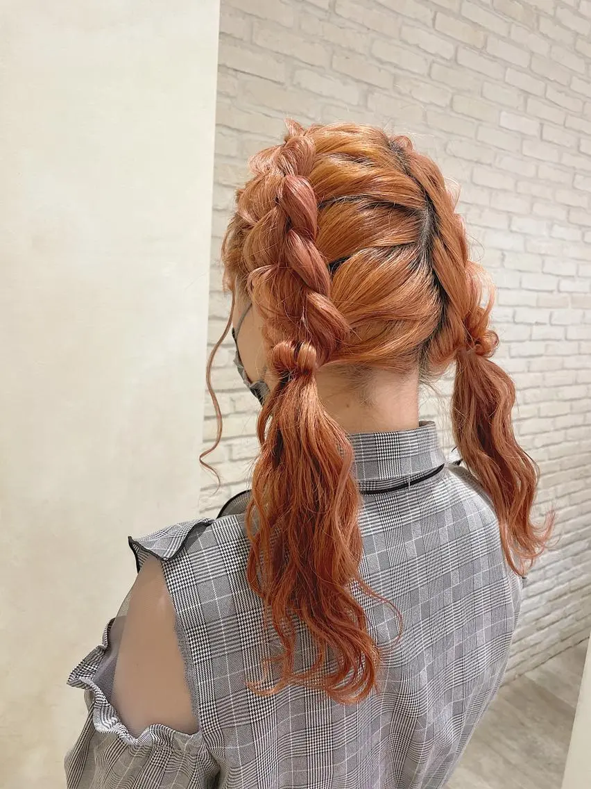 ロング ヘアアレンジ シールエクステ横浜 🐏☁️miminaのヘアスタイル