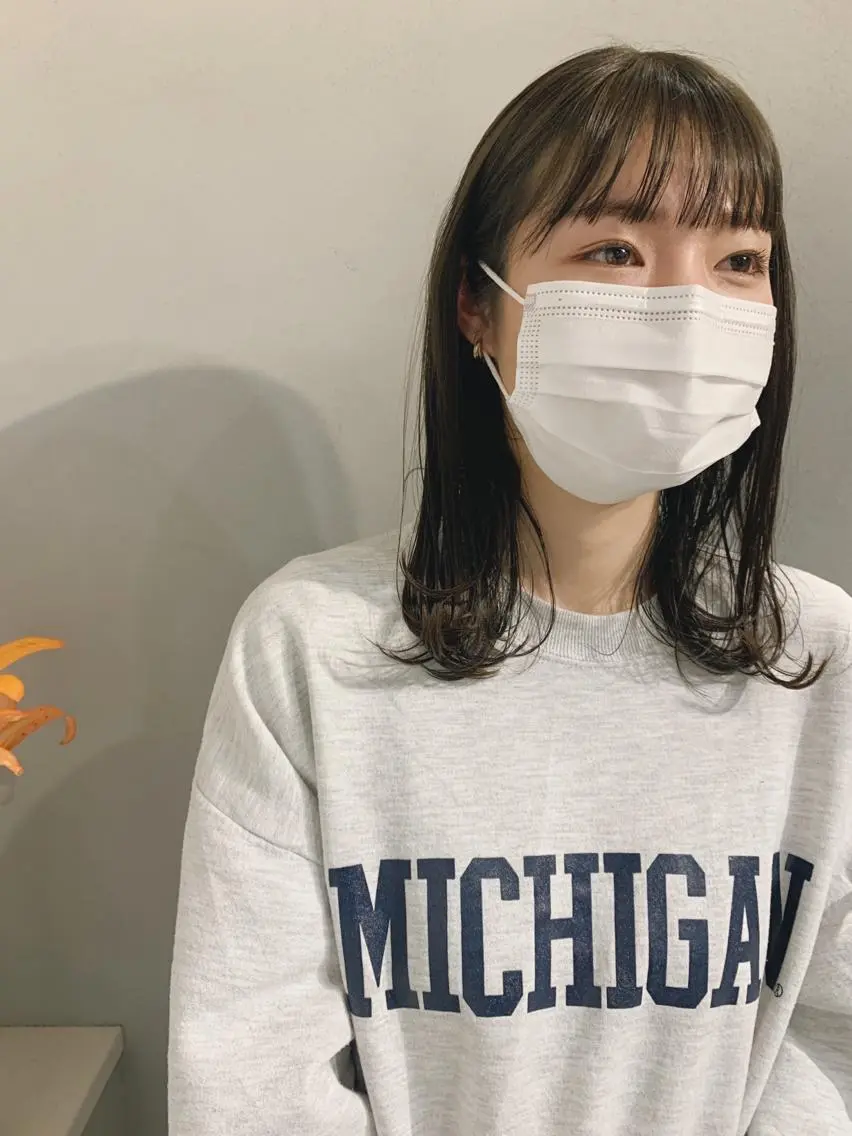 セミロング カラー ボブパーマコテ巻き風 パーマNo1深江秀平のヘアスタイル