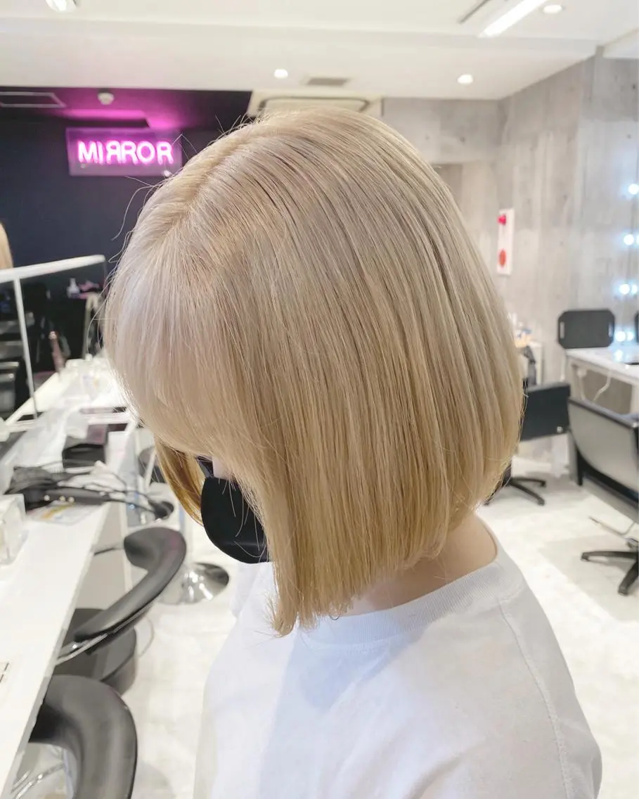 ミディアム 🤍ムラ修正ブリーチ 🤍原宿/YUUのヘアスタイル