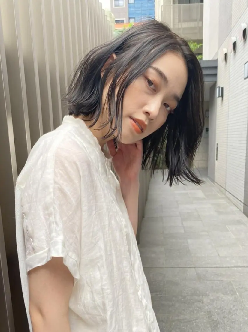 ミディアム ボブ 外ハネヘア 髪質改善:クロスパー マ特化型⭐中西雄大✂のヘアスタイル