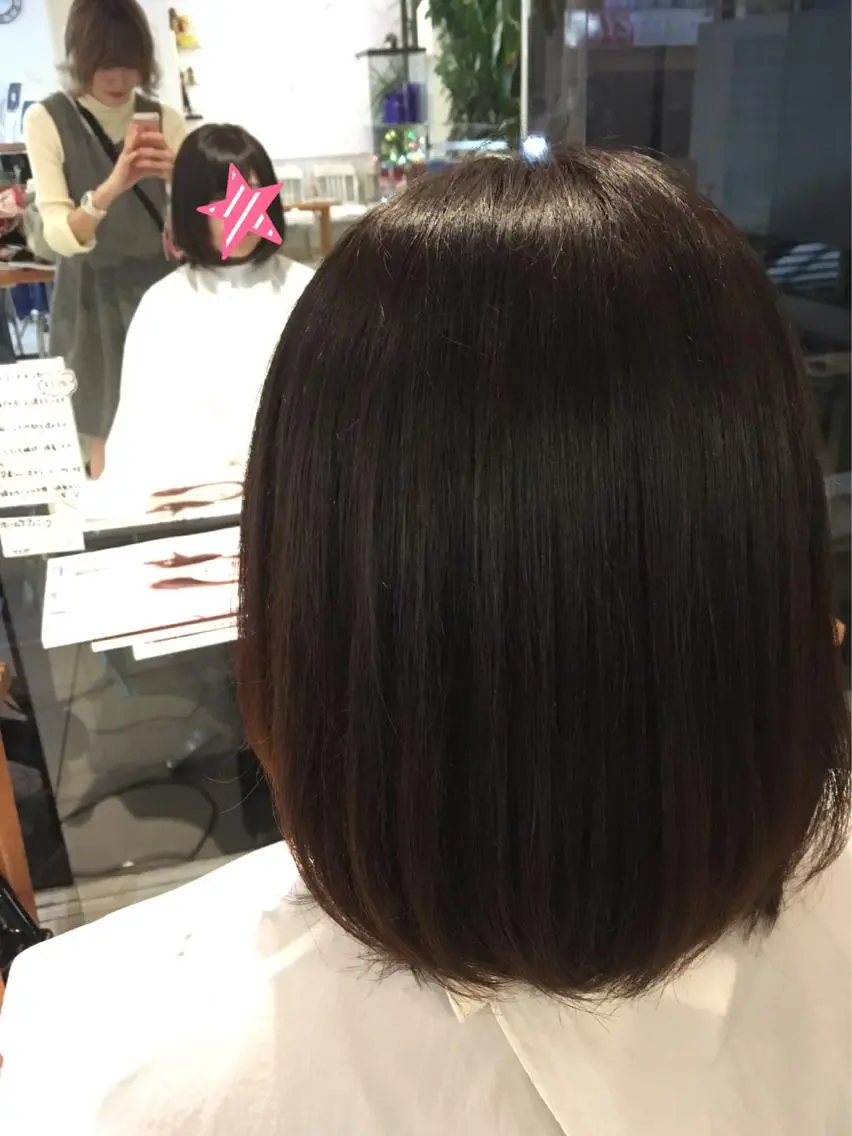 ショート ボブ miyu 美髪縮毛矯正𓂃꙳⋆のヘアスタイル
