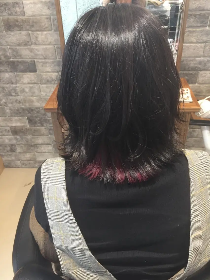 ミディアム カット ヘアカラー トリートメント 所渉/韓国レイヤー /ウルフカットのヘアスタイル