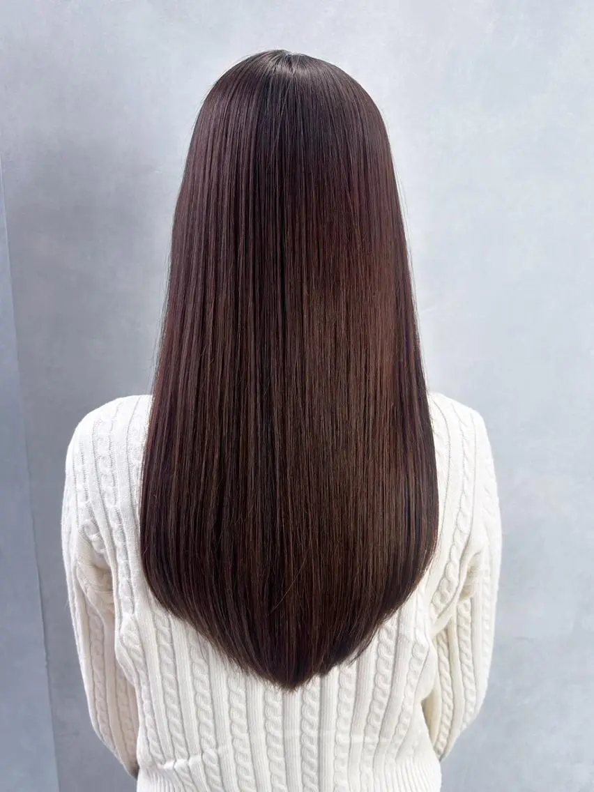 カラー セミロング 韓国風ヘア おくれ毛 カット ヘアカラー トリートメント ITbyALBUM 浦和店のヘアスタイル